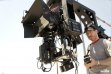 Close-up view of the 4K 3D camera rig used at Reno's Stead Field Airport