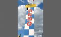 The legendary Reno National Championship Air Races home pylon marker that indicates the finish line
